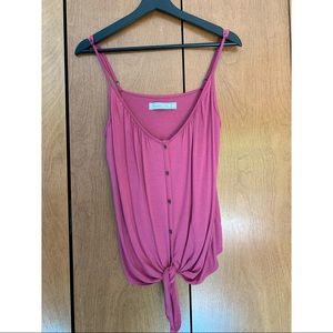 Abercrombie & Fitch Button Down Tie Tank Top